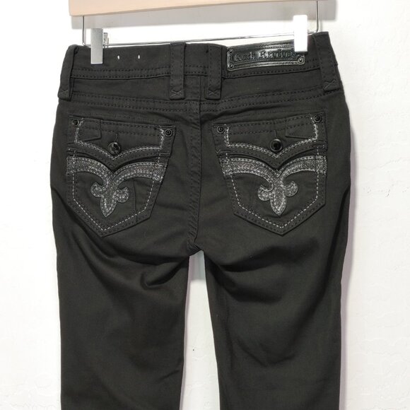 Rock Revival Pants - Rock Revival Beliss Mid Rise Skinny Black Excellent Condition Size 26